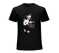 Men's Chuck Berry Guitar Legend Rock N' Roll Retro T Shirt Black L