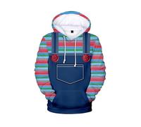 Mens Chucky Pullover Zipper Hoodie Jacket Cosplay Casual Hooded Sweatshirt Outwear