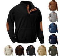Mens Chunky Knit Jumper Men'S Henley Pullover Sweaters Corduroy Sweatshirt Jumper Casual Pullover Sweater Button Up V Neck Sweatshirts Mock Neck Sweat Tops Lightweight Long Sleeve T-Shirt