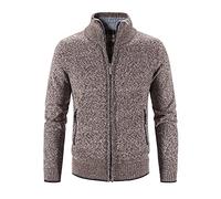 Mens Chunky Knitted Sweater Cardigan Closure Zipper Cardigan Full Zip Front Stand Collar Unisex Handmade Warm Chunky Classic Knitwear Jumper