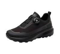 Mens Chunky Sole Trainers Mens Slip On Hiking Shoes Safety Work Shoes Non Slip Workwear Trainers Lightweight Walking Sneakers Air Running Sneakers Comfy Tennis Shoe with Swivel Buckle Shoelaces Black