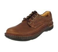 Mens Clarks Active Air Cushioned Ankle Collar Lace Up Leather Shoes Nature Three