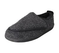 Mens Clarks Casual Hook and Loop Slippers with Faux Fur Lining 'King Riptape'