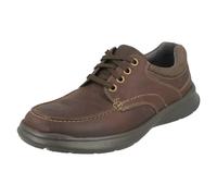 Clarks Cotrell Edge Brown leather Mens comfort shoes 1980-37G in a Plain Leather in Size 8.5