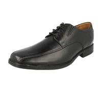 Mens Black / Brown / Dark Tan Clarks Leather Lace Up Shoes G Fitting Tilden Walk