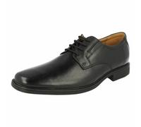Mens Clarks Formal Rounded Toe Lace Up Smooth Leather Shoes Tilden Plain