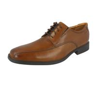 Clarks Tilden Walk Dark Tan Mens formal shoes 3009-57G in a Plain Leather in Size 7