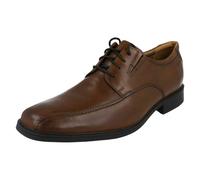 Clarks Tilden Walk Dark Tan Mens formal shoes 3009-57G in a Plain Leather in Size 9