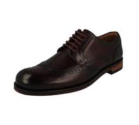 (Tan, UK 7.5) Mens Clarks Formal Wing Tip Brogues Craftdean Wing - G Fit