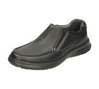 Mens Clarks Leather Slip On Smart Casual Shoes Cotrell Free Black Brown