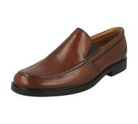 Clarks Mens Slip On Formal Shoes Un Aldric Slip - Dark Tan Leather - UK Size 11G - EU Size 46 - US Size 12M