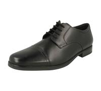 Clarks Mens Clarks Toe Cap Detailed Smart Shoes Howard Cap - Black - UK 8 - H