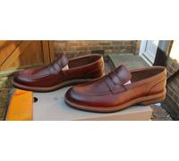 Mens Clarks Smart Loafer Style Slip On Formal Shoes Aldwin Step Mid Tan UK 7.5