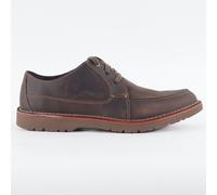 Mens Clarks Vargo Vibe Dark Brown Leather Lace Up Casual Light walking Shoes