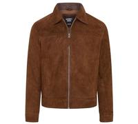 Mens Classic 100% Genuine Goat Suede Leather Harrington Biker Jacket