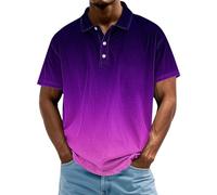 Mens Classic 3 Button Shirts Athletic Casual Short Sleeve Golf Polo Shirt Moisture Wicking Performance Collared Polos A-Blue