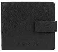 Men's Classic Black Pebble Grain Leather Passcase Wallet with RFID Protection and Flip-Up Window by Dents