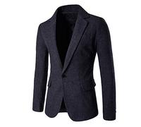 Mens Classic Blazer Party Wedding Jacket Suits Elegant Slim Fit Autumn Winter Single Breasted Vintage Retro Smart Formal Business Dinner Suits Jacket Waistcoat Size M-XXL Navy