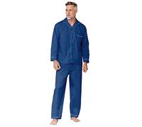 Men's Classic Champion Plain Cotton Pyjamas Set Nightwear & Loungewear Smart & Practical Design Soft Cotton Blend Easy Machine Wash for Effortless Maintenance Navy