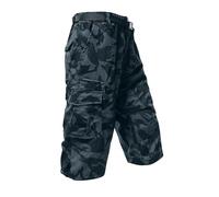 Mens Classic Cotton Casual Twill Elastic 3/6 Length Capri Long Short Pants Breathable Lightweight Tactical Casual Hiking Camping Climbing Traveling Fishing Tooling Shorts with Multi-Pocket Camouflage