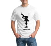 Men's Classic Evans Soul Eater t-Shirt Breathable Crew Neck Loose White(X-Large)