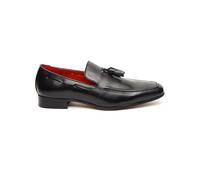 Mens Classic Faux Suede & Leather Tassel Loafers Retro Smart Casual Slip on Shoes [Jersey-Black-PU, UK/US 9 EU 43]