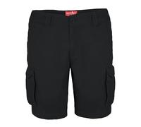 Mens Classic-fit Cargo Shorts Utility Workwear Cotton Combat Chino 6 Pocket Half Pants (Black, 44)