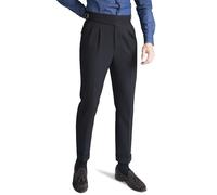 Men's Classic Gurkha Naples Italian Old Money Style No Belt Required Dress Pants (UK, Waist & Inseam, 30, 29, Black)