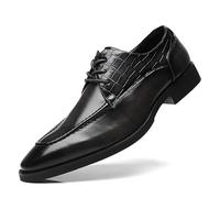 Men's Classic Lace Up Derby Shoes - Smart & Comfortable for Formal, Casual & Work Wear, Dark Grey, 8.5 UK