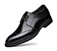 Men's Classic Leather Dress Shoes Formal Office Wedding Oxfords Black