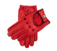 Men's Classic Leather Driving Gloves - BERRY/BLACK / S