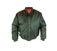 Mens Classic MA1 Military Pilot Flyer Bomber Jacket Reversible with Heavy Duty METAL ZIP Ideal for Security Workwear Doorman Sizes S-3XL Black Navy Olive ARMY Coat with ORANGE lining Biker