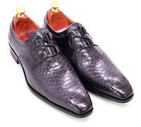 Men's Classic Oxfords Formal Dress Shoes Brogues Derbys Breathable Leather Lace-ups,Grey-43