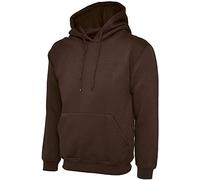 Mens Classic Plain Pullover Hooded Sweatshirt Hoodie Sweater (22 Colours) Brown