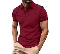 Men's Classic Polos Shirts Short Sleeve Button Basic T-Shirt Casual Fit Lightweight Tops Tactical Golf T Shirt Athletic Collared Summer Shirts Airport Beach Vacation Clothes