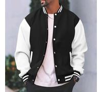 Men's Classic Thin Fleece Jacket for University Style and Casual Looks (3XL Black)