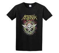 Men's Classic Tshirt Anthrax Military Circle Fight 'Em Till You Can't Black Cotton Tee Size Large