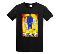 Men's Classic Tshirt Mike Tyson Mysteries Cartoon Worn Look Animated Tv Series Black Cotton Tee Size Large