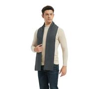 Mens Classic Winter Scarf Cashmere Winter Scarves Long Plain Fashion Formal Soft Scarf for Men, Iron Gray