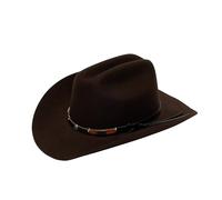 Men's Classic Wool Western Cattleman Cowboy Hat - Authentic Rancher Style Felt Hat for Outdoor Work and Leisure (UK, Alpha, L, Standard, Brown)