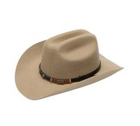 Men's Classic Wool Western Cattleman Cowboy Hat - Authentic Rancher Style Felt Hat for Outdoor Work and Leisure (UK, Alpha, M, Standard, Sand)