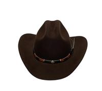 Men's Classic Wool Western Cattleman Cowboy Hat - Authentic Rancher Style Felt Hat for Outdoor Work and Leisure (UK, Alpha, M, Standard, Brown)