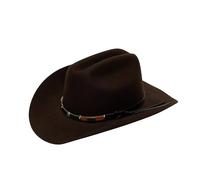 Men's Classic Wool Western Cattleman Cowboy Hat - Authentic Rancher Style Felt Hat for Outdoor Work and Leisure (UK, Alpha, S, Standard, Brown)