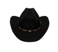 Men's Classic Wool Western Cattleman Cowboy Hats for Men Women - Made from Stiff Wool, Authentic Rancher Style Felt Cowboy Hat for Outdoor Work and Leisure (UK, Alpha, XXL, XXL: 7 5/8 (62cm), Black)