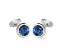 Men's Clear Glass Dome Cufflinks, Round Wedding Design, Business Formal Shirt Accessories ,Light Yellow,One Size