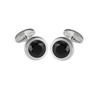Men's Clear Glass Dome Cufflinks, Round Wedding Design, Business Formal Shirt Accessories ,Light Yellow Gold,One Size