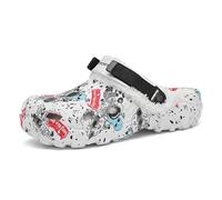 Men's Clogs Fur Lined Winter Mules Slip-On Non Slip Garden Shoes Indoor Outdoor House Walking Slippers White Space 42