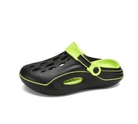 Mens Clogs Non Slip Water Shoes with Adjustable Strap, Lightweight Slip on Mules Garden Kitchen Outdoor Beach Yard Pool Shower Summer Sandals Slippers(Size:EU 42/43,Color:Black A)