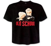 Men's Close Up Muppets Grandmasters Statler & Waldorf Old School T-Shirt in Black XXL