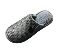 Men's Closed Slippers 43 Felt Slip-On Felt Slippers Warm Felt Slippers Non-Slip Slippers for Felt Wool Gravel Winter Shoes Minimalist Guest Slippers, gray, 8 UK